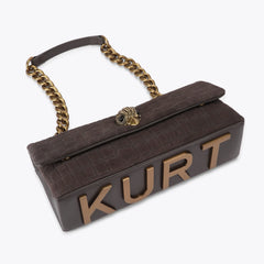 Τσάντα ώμου Kensington East West σε σκούρο καφέ - Kurt Geiger