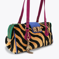Τσάντα ώμου Marylebone βελούδινη σε animal print - Kurt Geiger | 6053499609-99