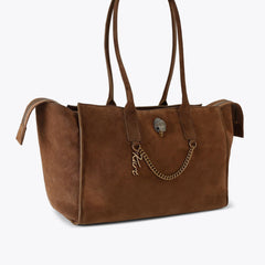 Τσάντα Shopper Sloane σε καφέ suede - Kurt Geiger | 6152430209-30